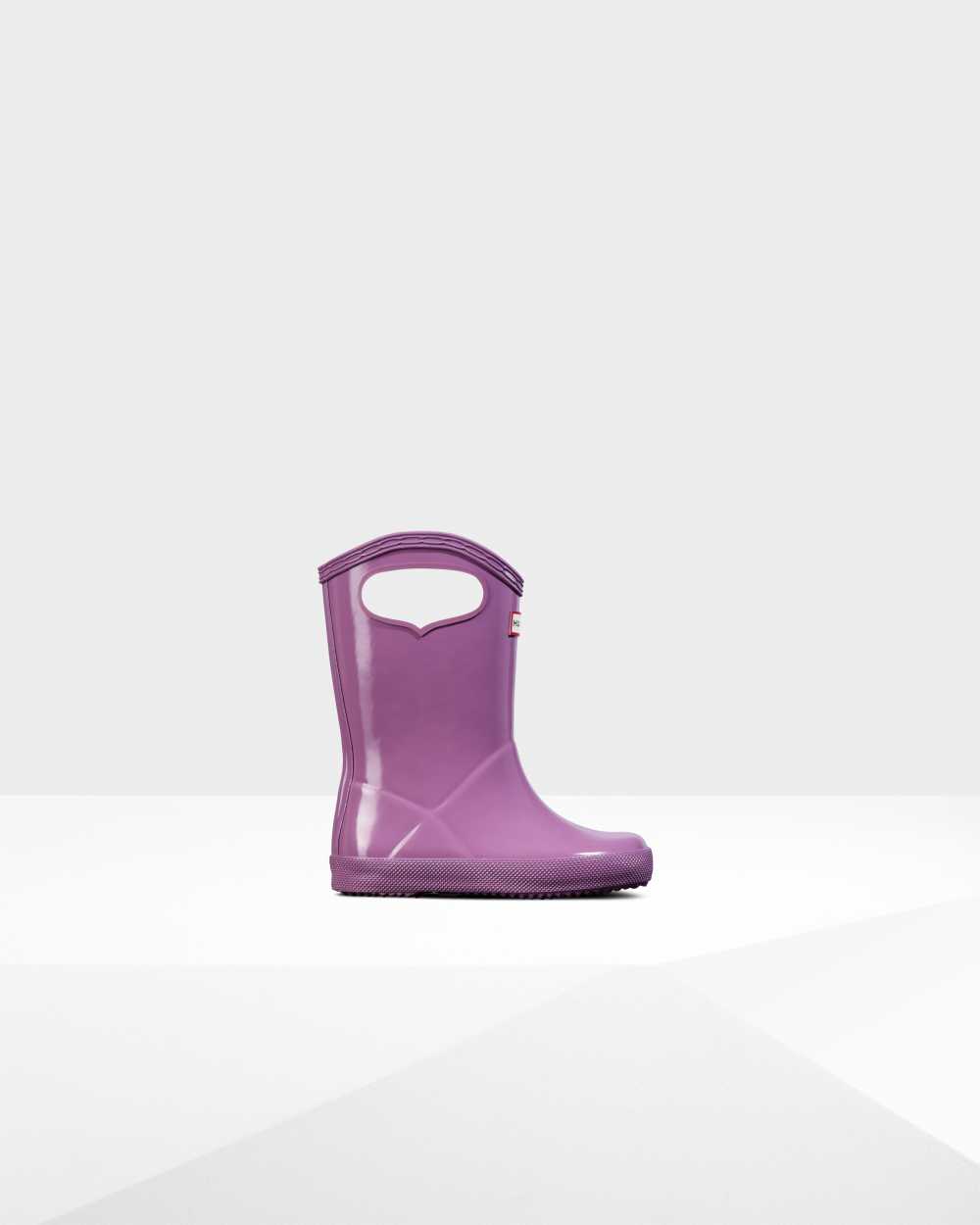 Hunter Original First Classic Grab Handle Gloss Kids Rain Boots NZ-98140K Lilac